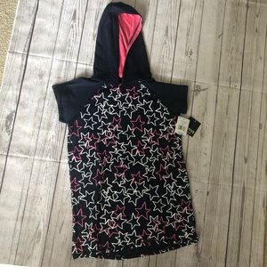 Kidbox Active short sleeve hoodie size 14 stars